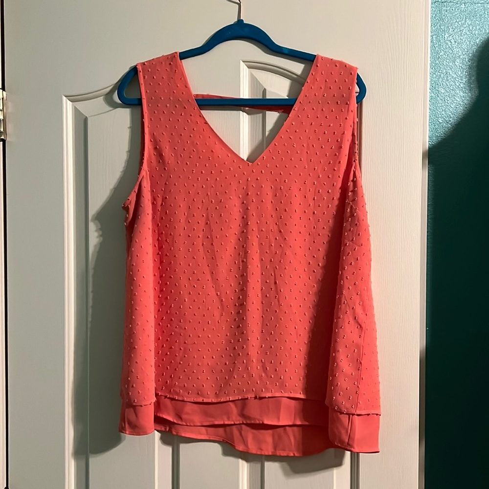 Coral pink tank top from Nordstrom!